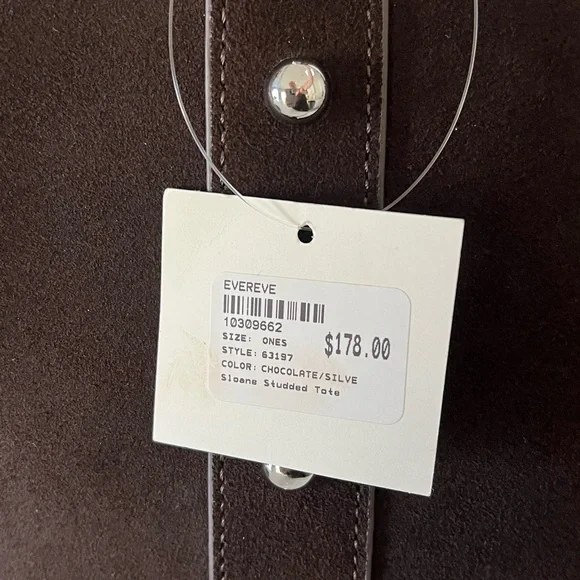 Evereve Sloane Studded Suede Leather Tote Bag NWT - Picture 11 of 14